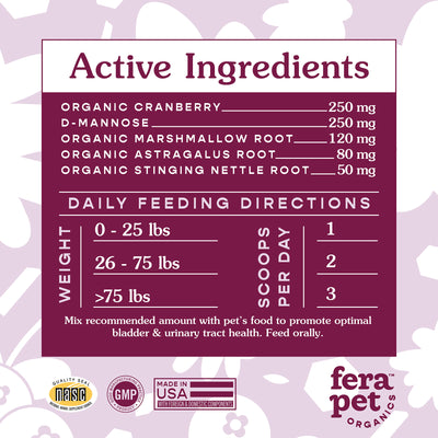 Fera Pet Organics Bladder Support for Dogs & Cats | Supplement | Fera Pet Organics - Shop The Paws