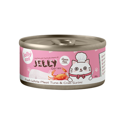 Jollycat Fresh White Meat Tuna & Crab Surimi in Jelly Cat Canned Food - Food - Jollycat - Shop The Paw