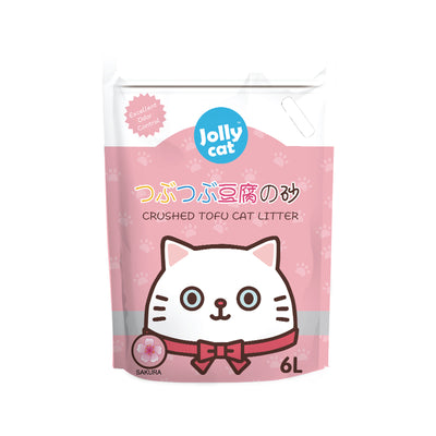 Jollycat Crushed Tofu Litter - Sakura 6L - Cat Litter - Jollycat - Shop The Paw
