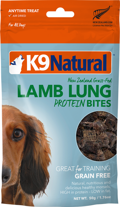 K9 Natural Air Dried Lamb Lung Protein Bites Treats - Treats - K9 Natural - Shop The Paw