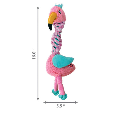 KONG Knots Twists Flamingo Dog Toy - Toys - Kong - Shop The Paw