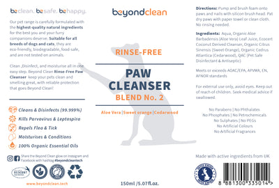 Beyond Clean - Rinse-Free Paw Cleanser | Blend No 2 Sweet Orange | Grooming | Beyond Clean - Shop The Paws