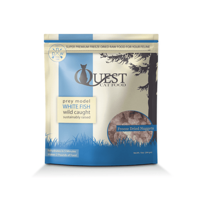 Quest Steve's Real Food Raw Freeze-Dried Cat Food - Whitefish Diet 284g - Food - Steve's Real Food - Shop The Paw