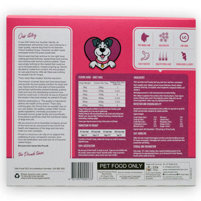 Proudi Frozen Raw Dog Food - Beef - Non-prescription Dog Food - Proudi - Shop The Paw