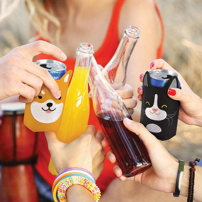Howligans Bev Buddy - Cat Drink Sleeve - Calico Cat - Can & Bottle Sleeves - Howligans - Shop The Paw