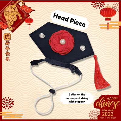 CNY Traditional Head Accessories - Dog Apparel - shopthepaw - Shop The Paw