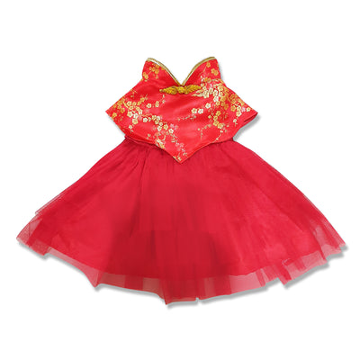 CNY Sakura Fluffy Dress - Dog Apparel - shopthepaw - Shop The Paw