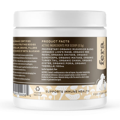 Fera Pet Organics Organic Mushroom Blend for Immune Support Dogs & Cats - Supplement - Fera Pet Organics - Shop The Paw