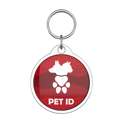 Bark Badge Wavy Red Badge - Pet ID Tags - BARK BADGE - Shop The Paw