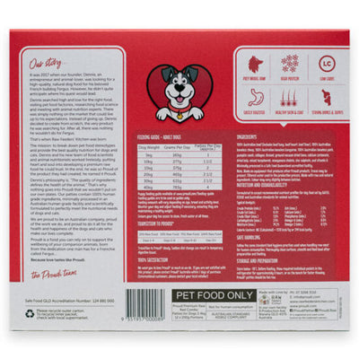 Proudi Frozen Raw Dog Food - Red Meat Combo - Non-prescription Dog Food - Proudi - Shop The Paw
