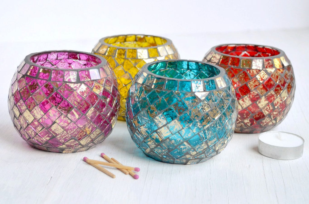 mosaic candle holder