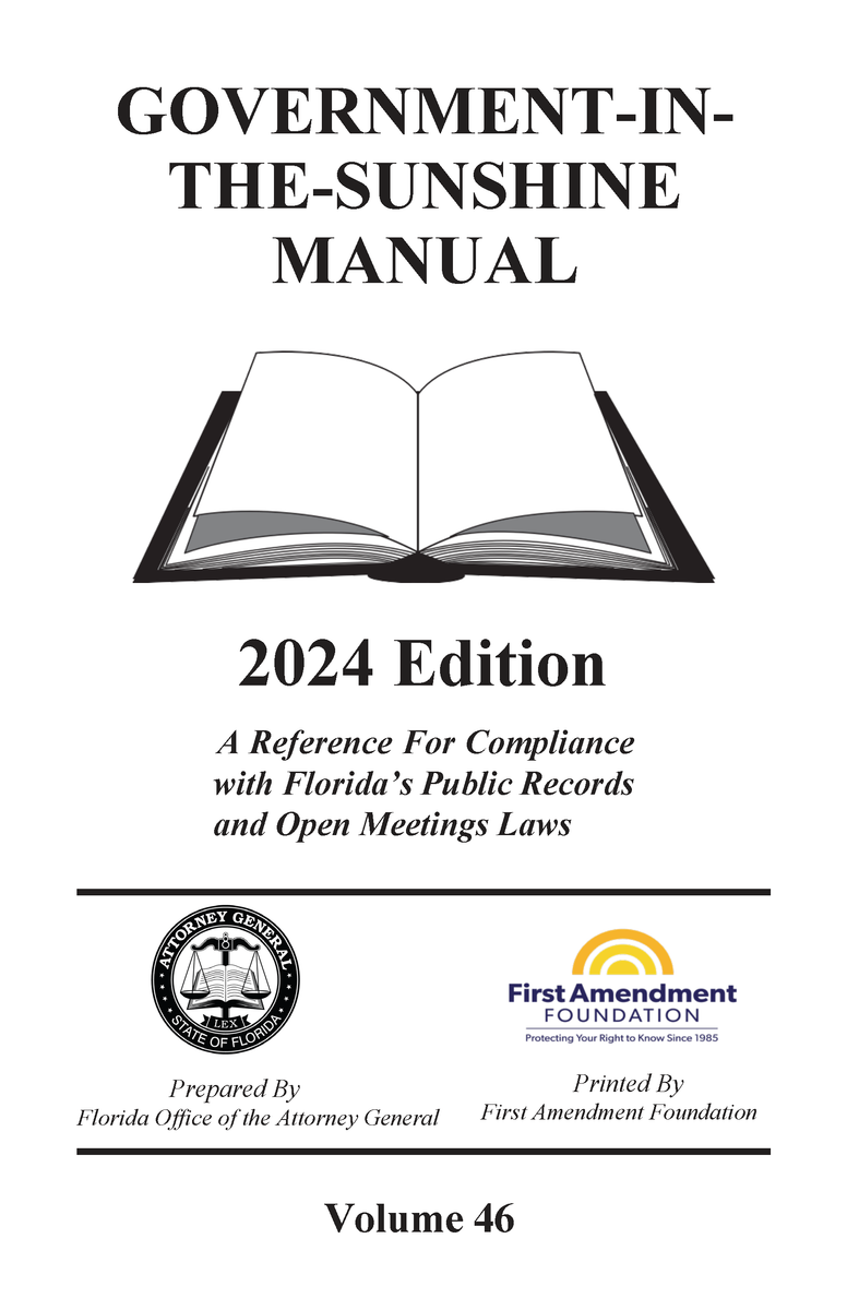 2023 Sunshine Manual – First Amendment Foundation