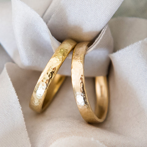 Hammered Gold and Silver Rings – Nikki Stark Jewellery
