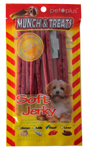 Pet Plus Munch and Treats Soft Jerky Beef Dog Treats