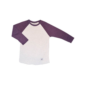 purple baseball tee