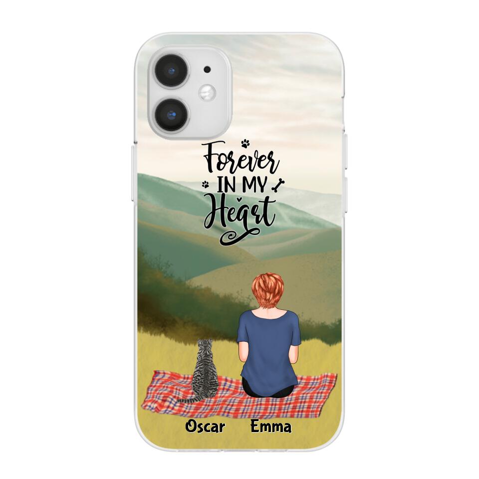 Chilling Girl and Cats Personalized Phone Case for iPhone - Name, Skin –  giftymize