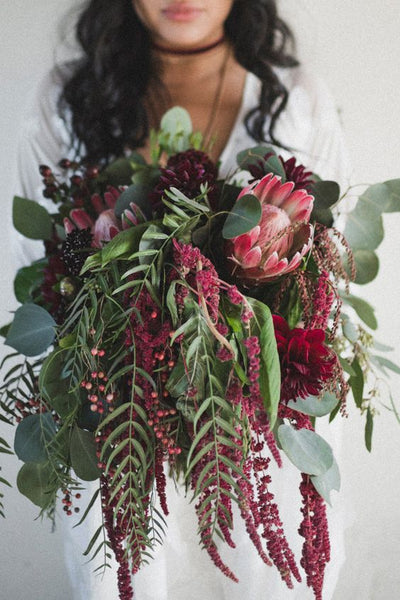 oversized cascading bouquet