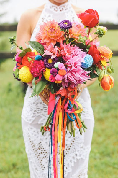 very colorful bouquet
