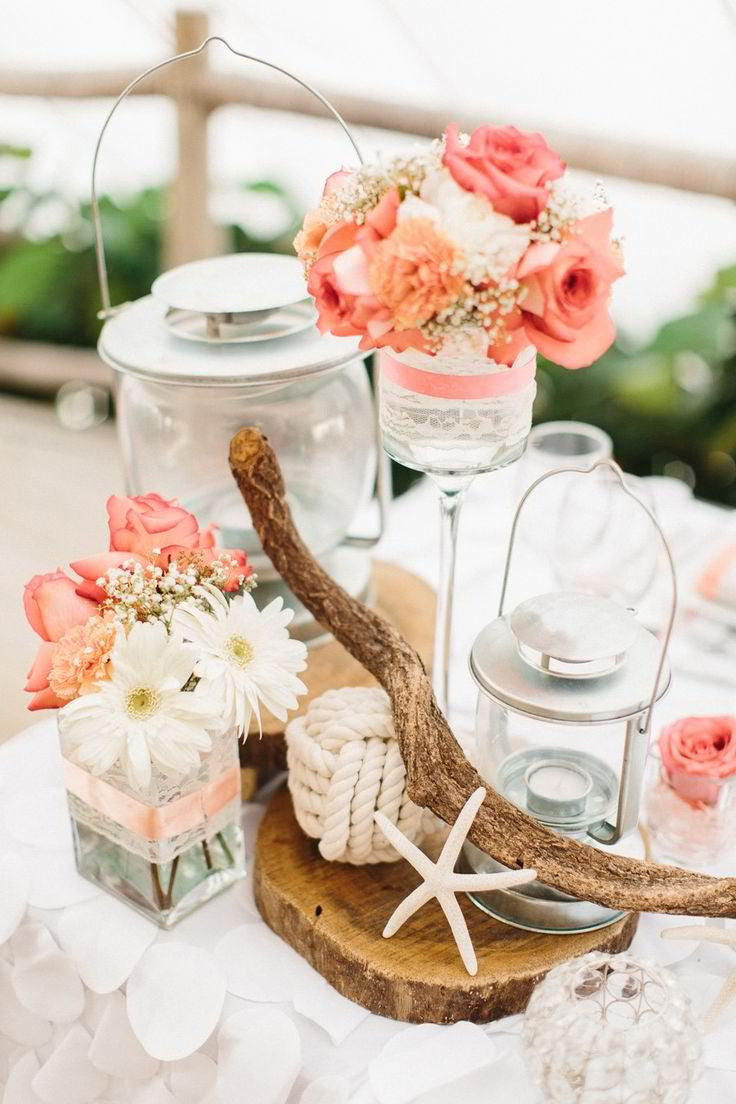 beach themed table centerpiece