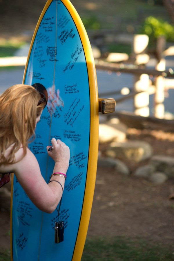 surfboard guest book