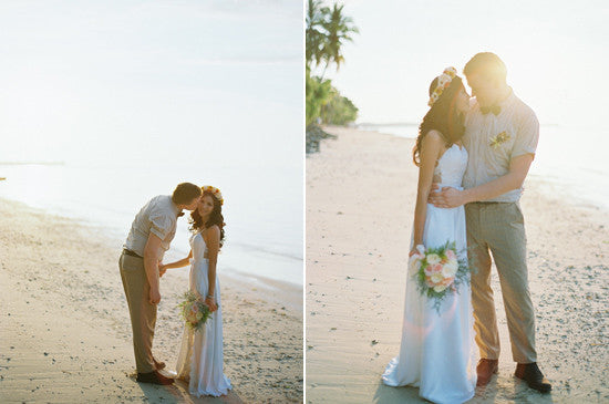 bride beach wedding dress