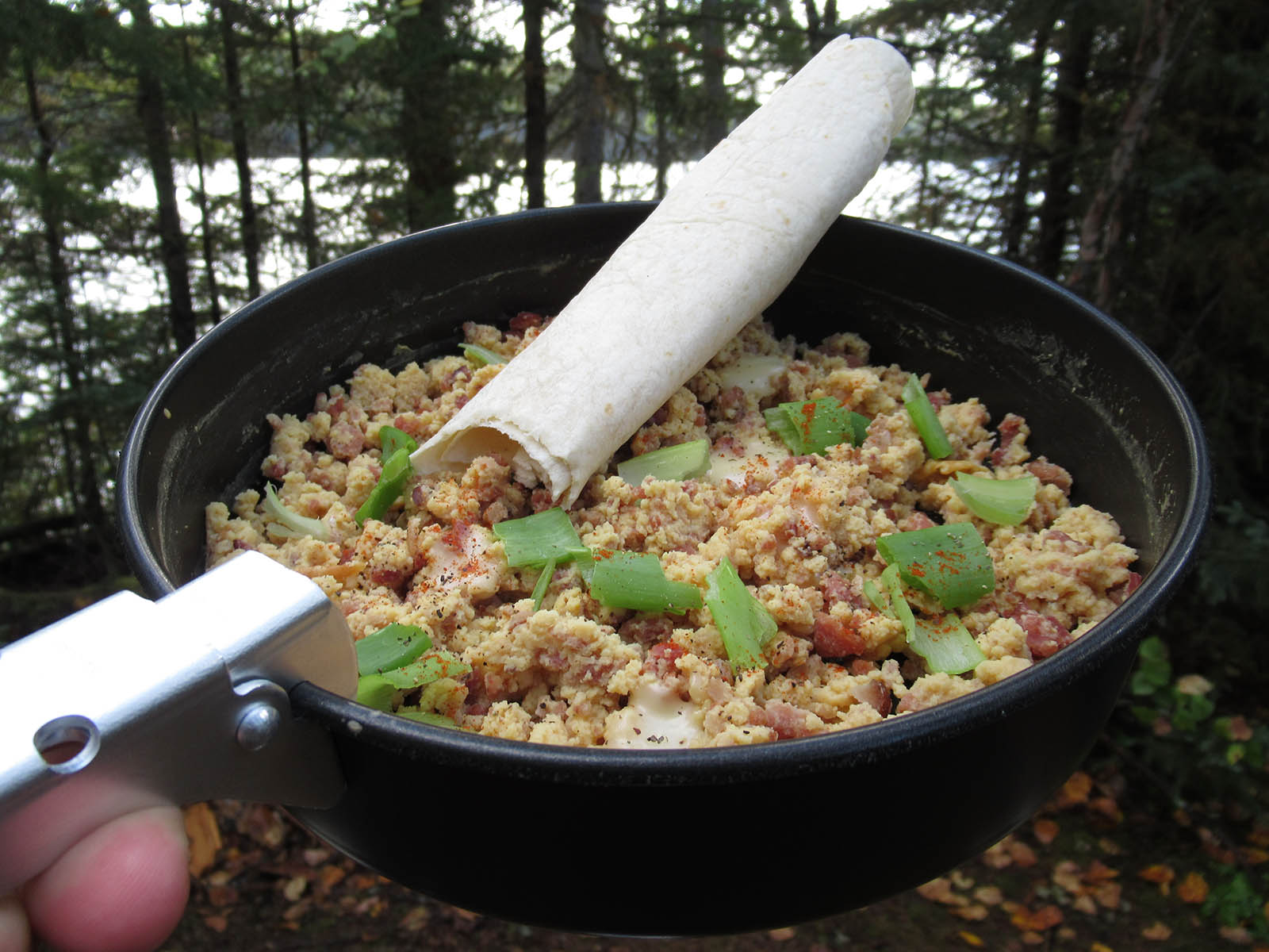 Trangia lunch with a wrap