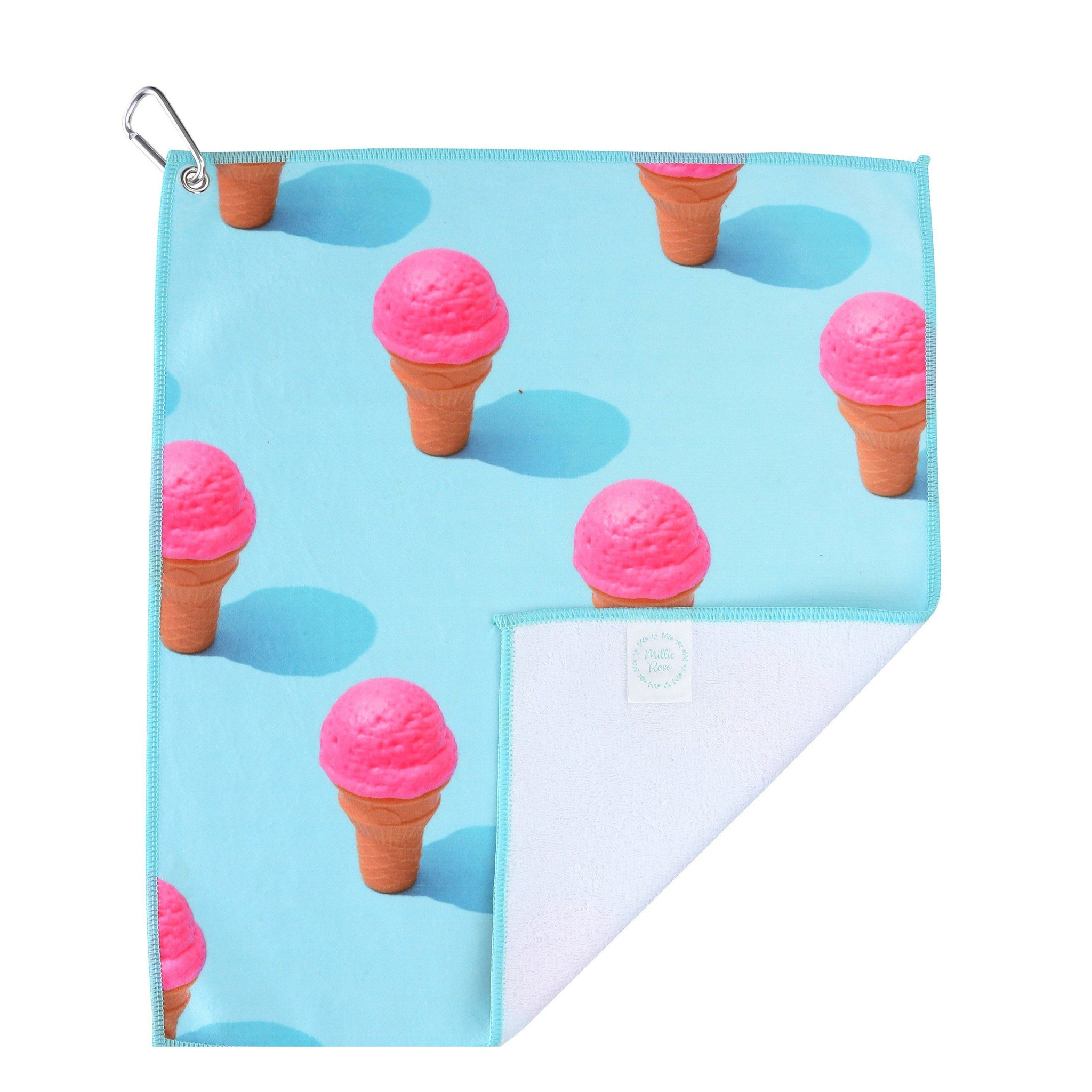 Ice Cream Cone Golf, Tennis and Pickleball Towel - Millie Rose – Millie ...