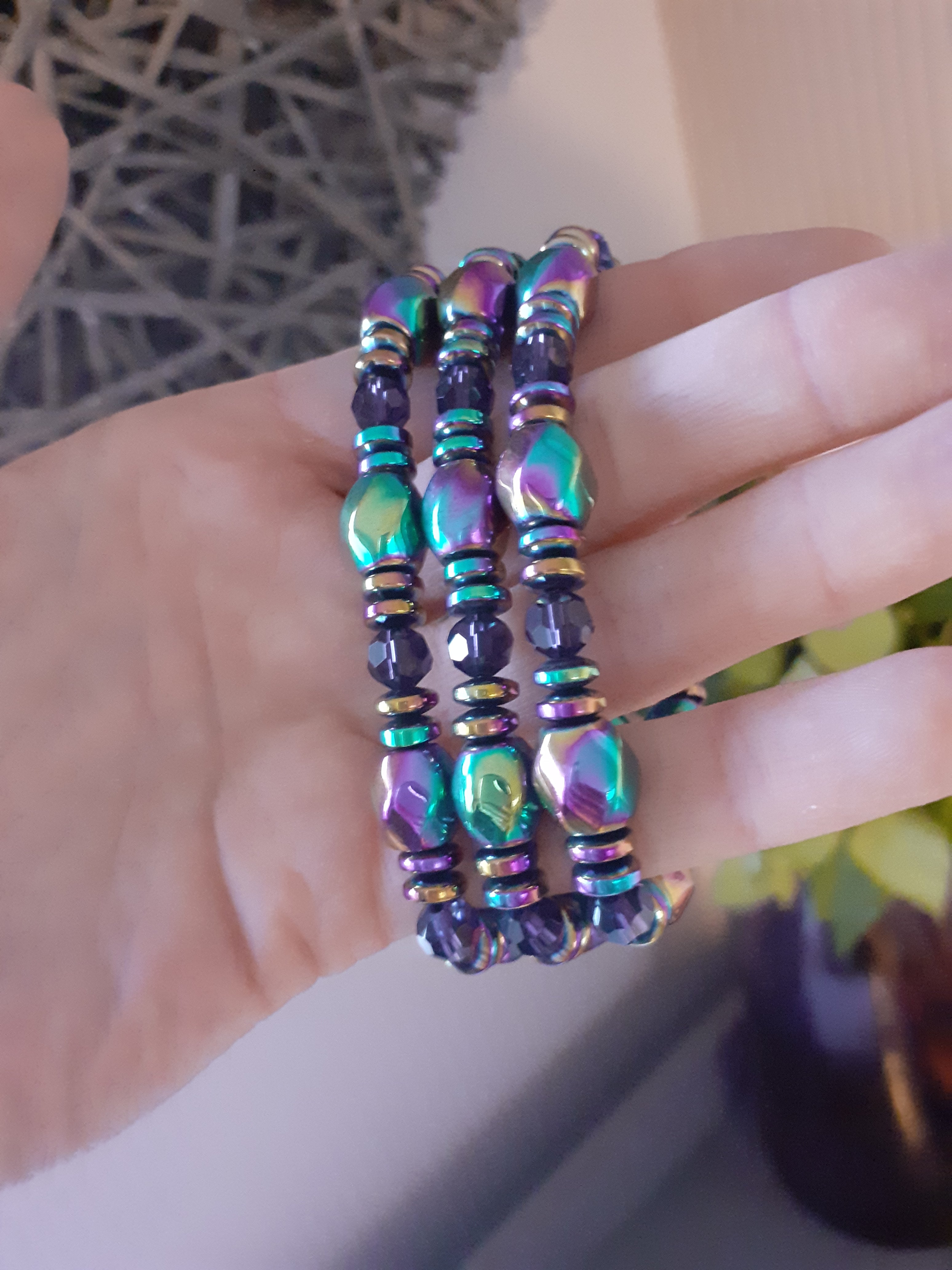 Magnetic Rainbow Hematite Bracelet – The Crystal Healing Shop