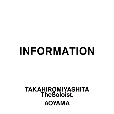 INFORMATION - TAKAHIROMIYASHITATheSoloist.AOYAMA