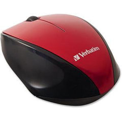 VERBATIM  Wireless Optical Multi-Trac Blue LED Mouse - Red