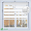 2er Set Doppelrollo klemmfix ohne Bohren, Duo Rollo Klemmrollo für Fenster und Tür, 90x150 cm, Weiß - VOUNOT DE