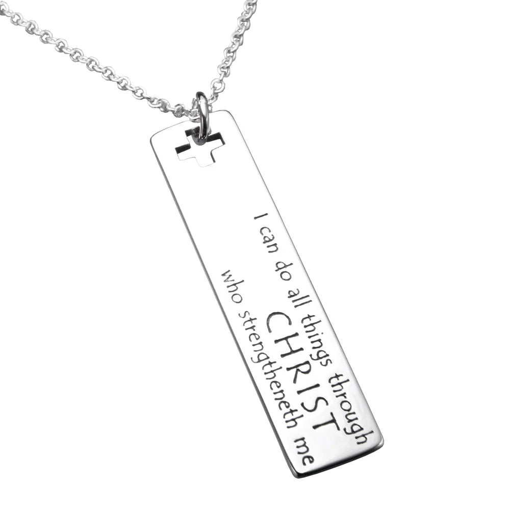 I Can Do All Things - St. Paul Rectangular Necklace