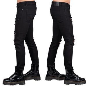 Wornstar Clothing Rampager Shredded Mens Pants - Black