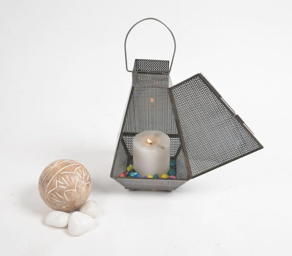 Handmade Glass & Iron Vintage Lantern Sankiway