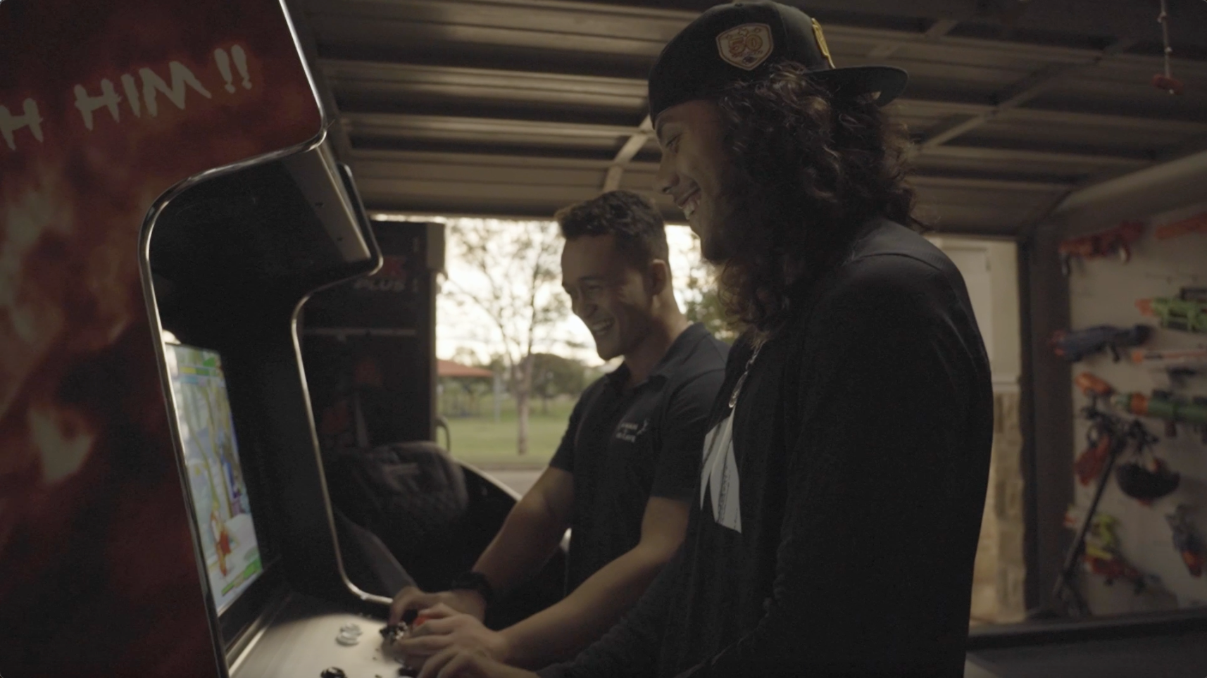 Jarome Luaii Playing Arcade Machine From A Man & His Cave