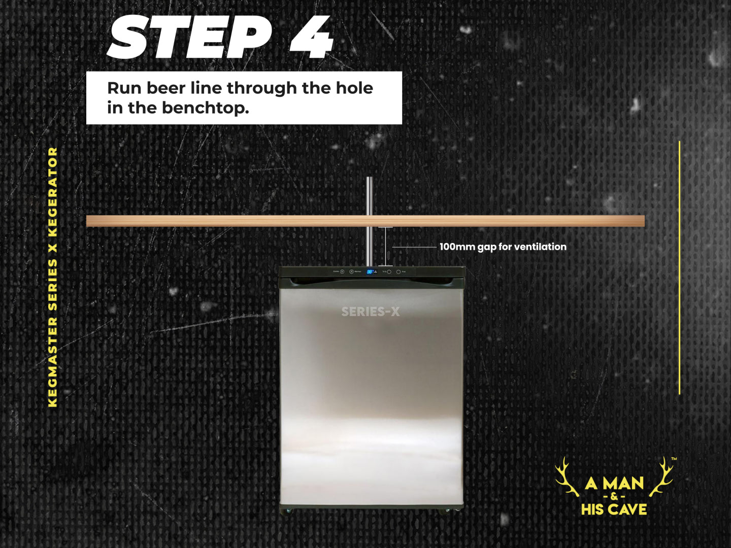 Step 4: Run Your Beer Lines Through the Hole in Your Bench Top