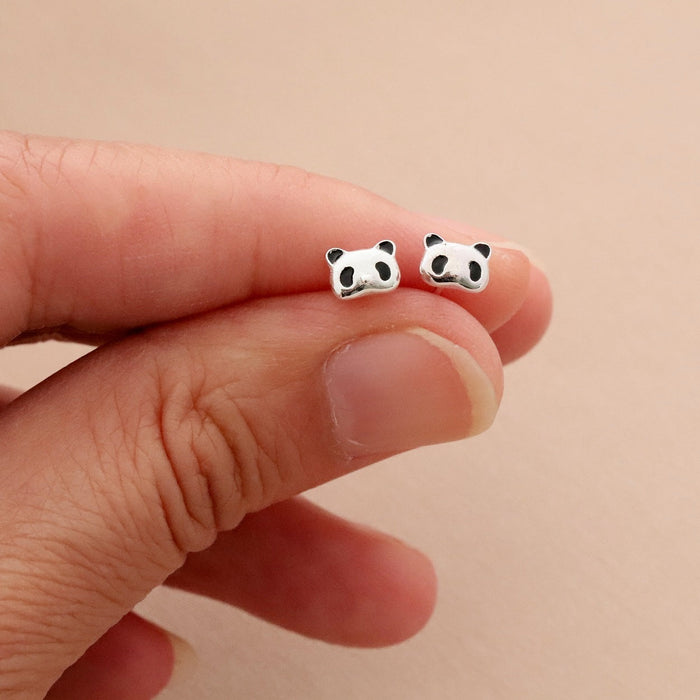Sterling Silver Panda EarringsNuNu Jewellery ear studs, Earrings, studs