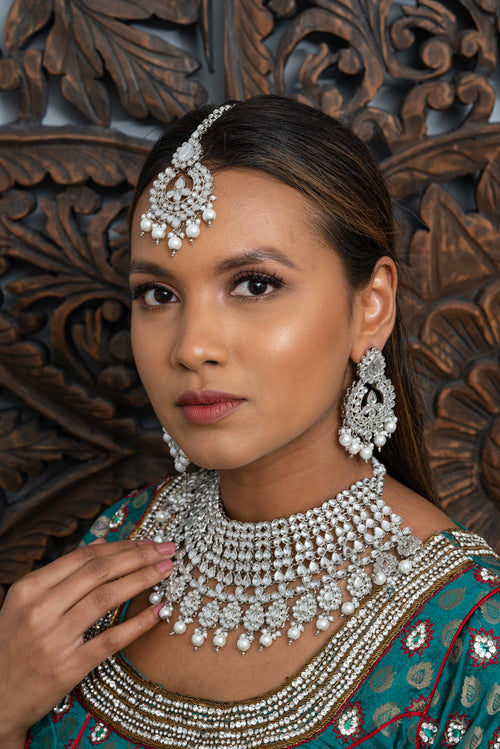 Indian Necklace Set with Earrings & Tikka Australia – Jewellery By Alirah