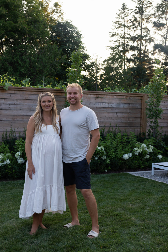 Brad & Nicole of Maison Blonde in their garden