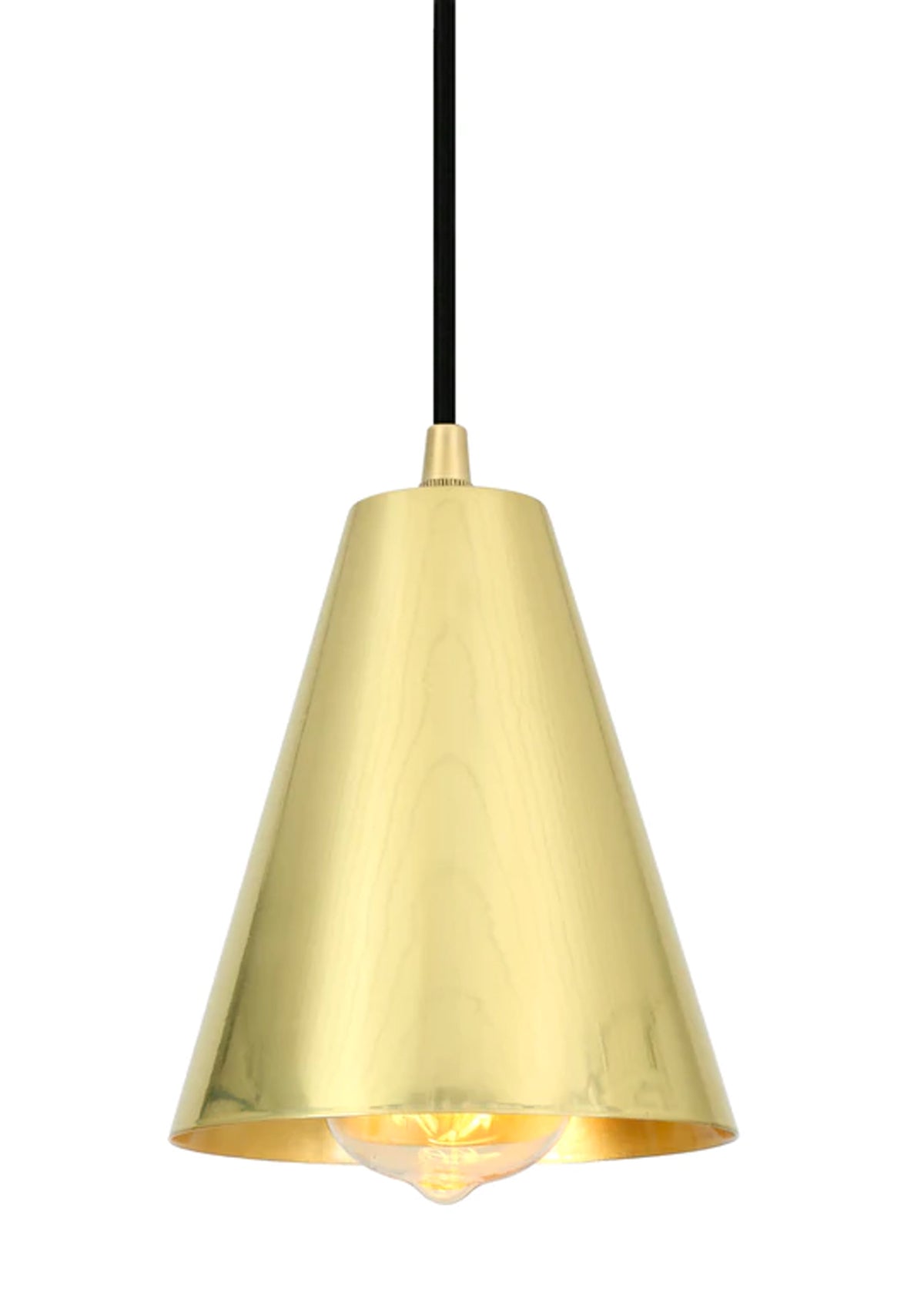 Moya Modern Brass Cone Pendant Light