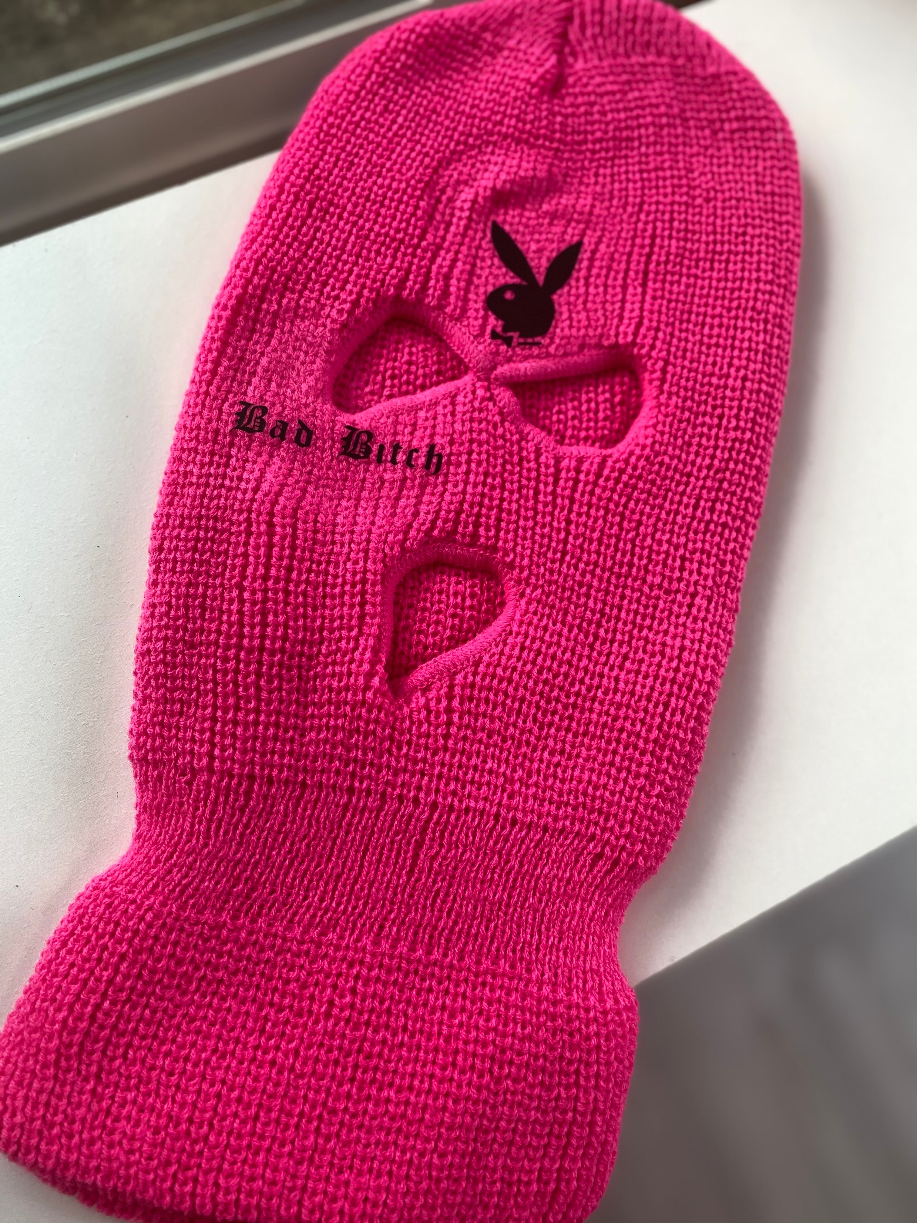 hot pink ski mask