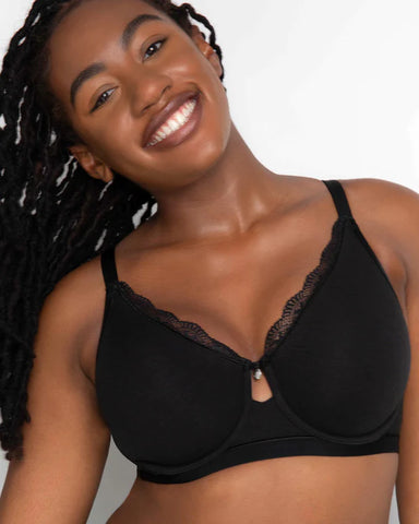 CURVY COUTURE 1311 SHEER MESH FULL COVERAGE UNLINED UNDERWIRE BRA