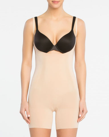 Thinstincts 2.0 Open Bust Mid-Thigh Bodysuit by Spanx Online, THE ICONIC