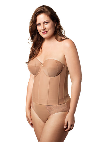 Elila Lace Longline Strapless Bra in Nude – Bras & Honey USA