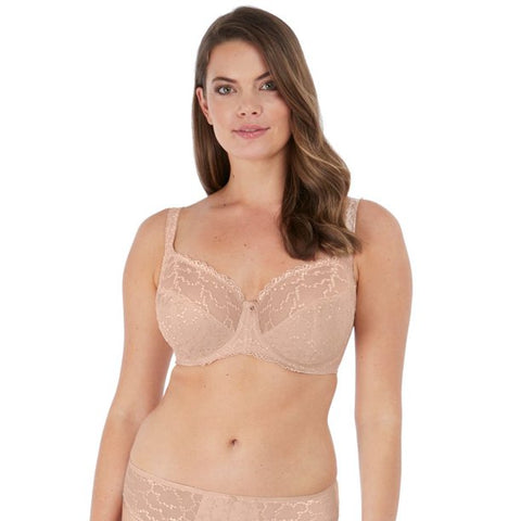 Fantasie Reflect Side Support Stretch Lace Underwire Bra  (101801),30G,Natural Beige