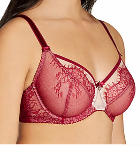 Fit Fully Yours Carmen Polka Dot UW Full Cup Bra Deep Red