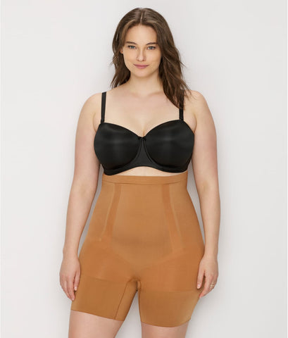 SPANX Women's Plus Size Oncore Open-Bust Panty Bodysuit Soft Nude 1X 