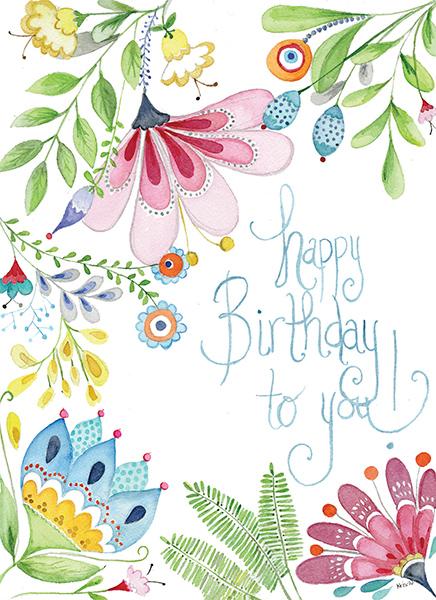 bohemian birthday card