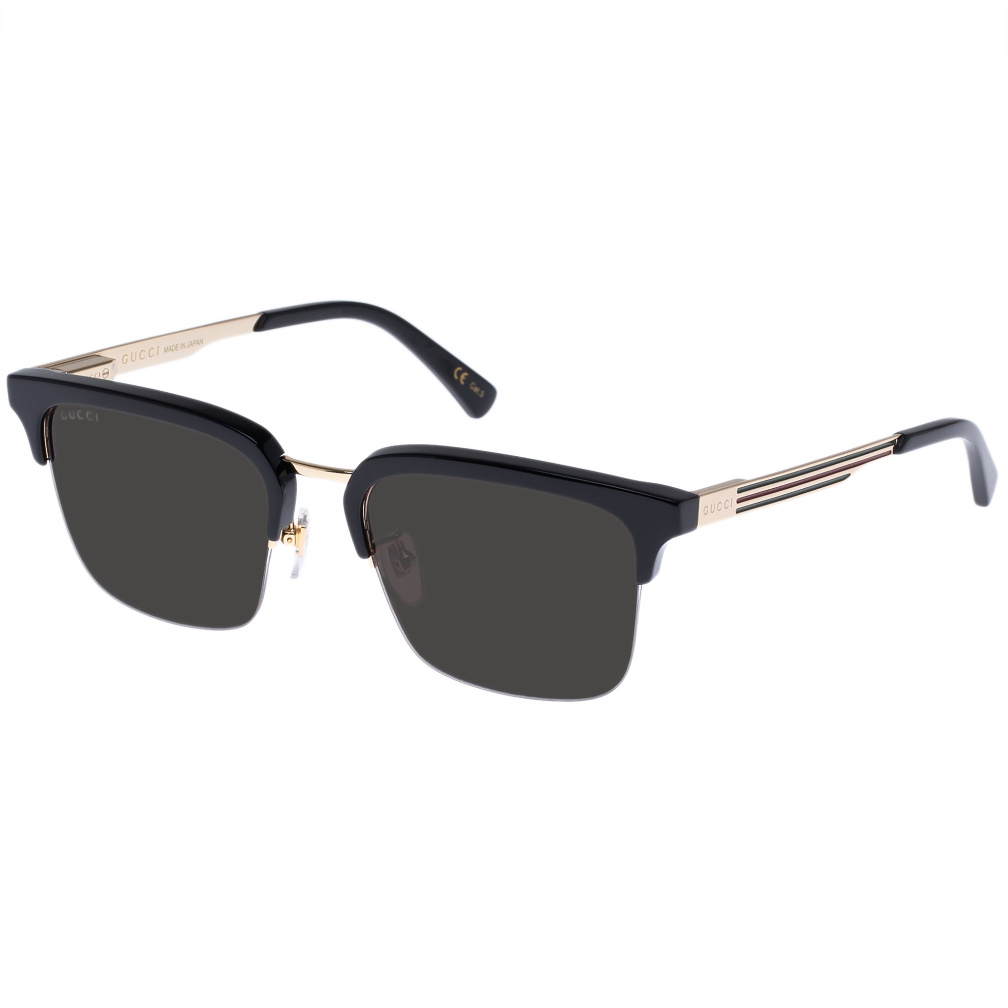 Gucci Men's Gg1226s Black Rectangle Sunglasses | Eyewear Index