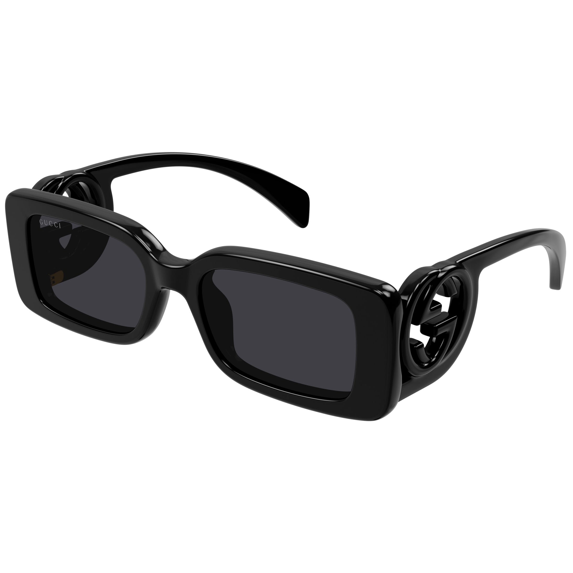 Gucci Women's Gg1325s Black Rectangle Sunglasses | Eyewear Index